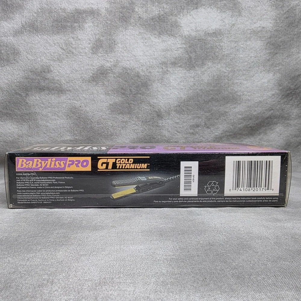 BaByliss Pro GT Gold Titanium Mini Crimping Iron 5/8
